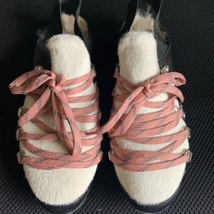 Moncler Fur Slipper Shoes.